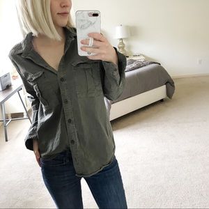 • ABERCROMBIE & FITCH Olive Button Down •